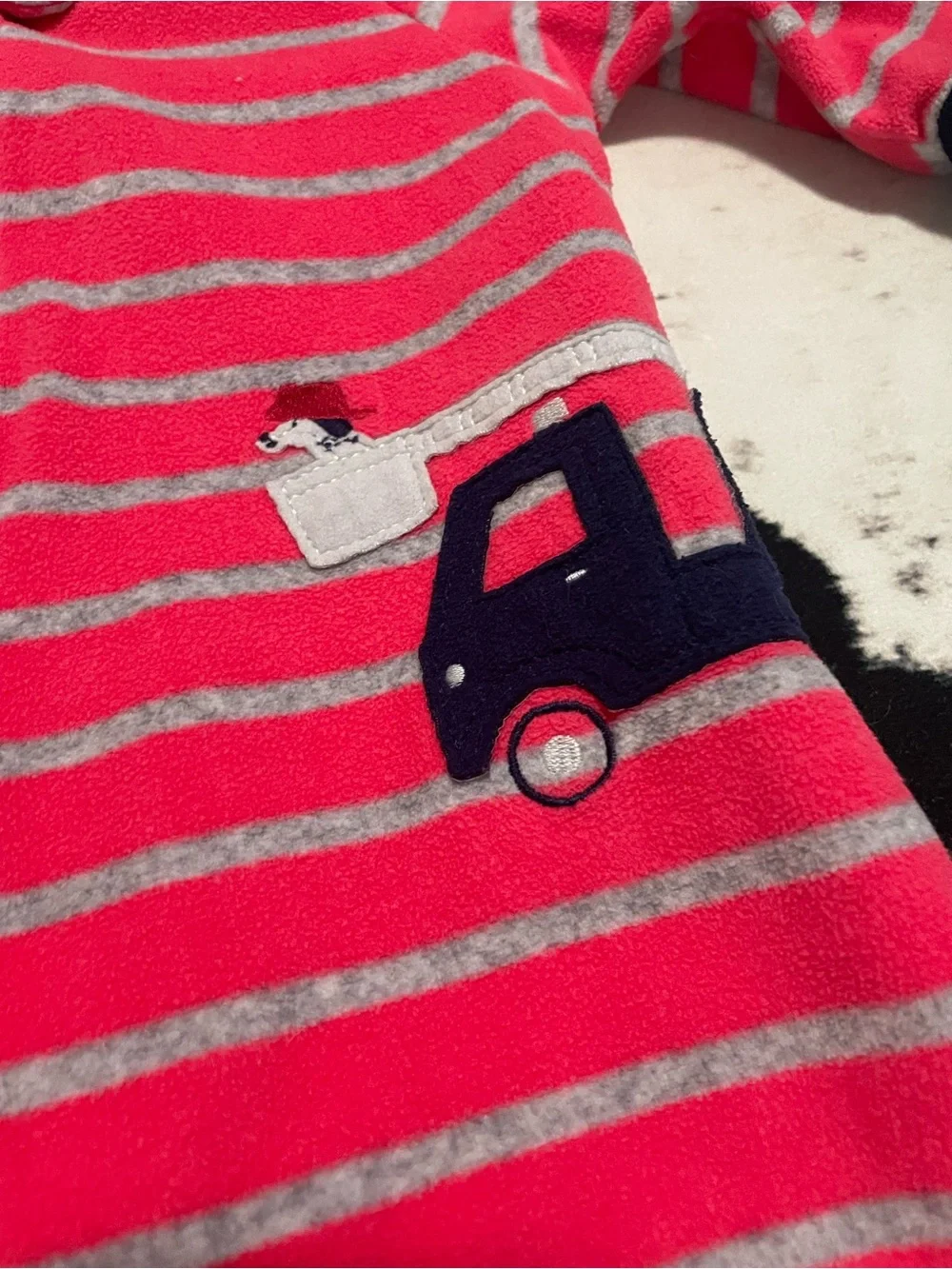 Fleece Fire Truck Footie Sleeper Bundle